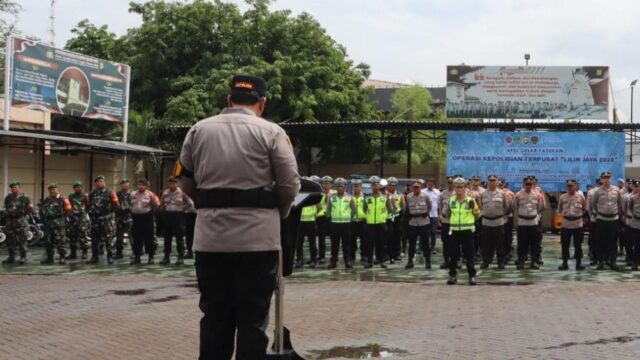Polres Pelabuhan Tanjung Priok Gelar Apel Pasukan Operasi Lilin Jaya, Siapkan 4 Pos Dengan 75 Personel